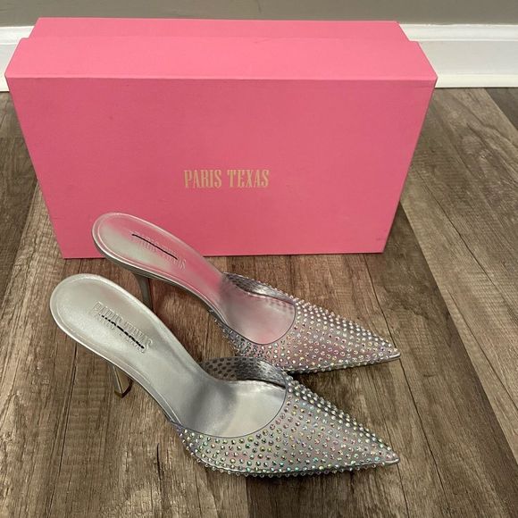 Paris Texas
Hollywood Embellished PVC Mules - Picture 7 of 12